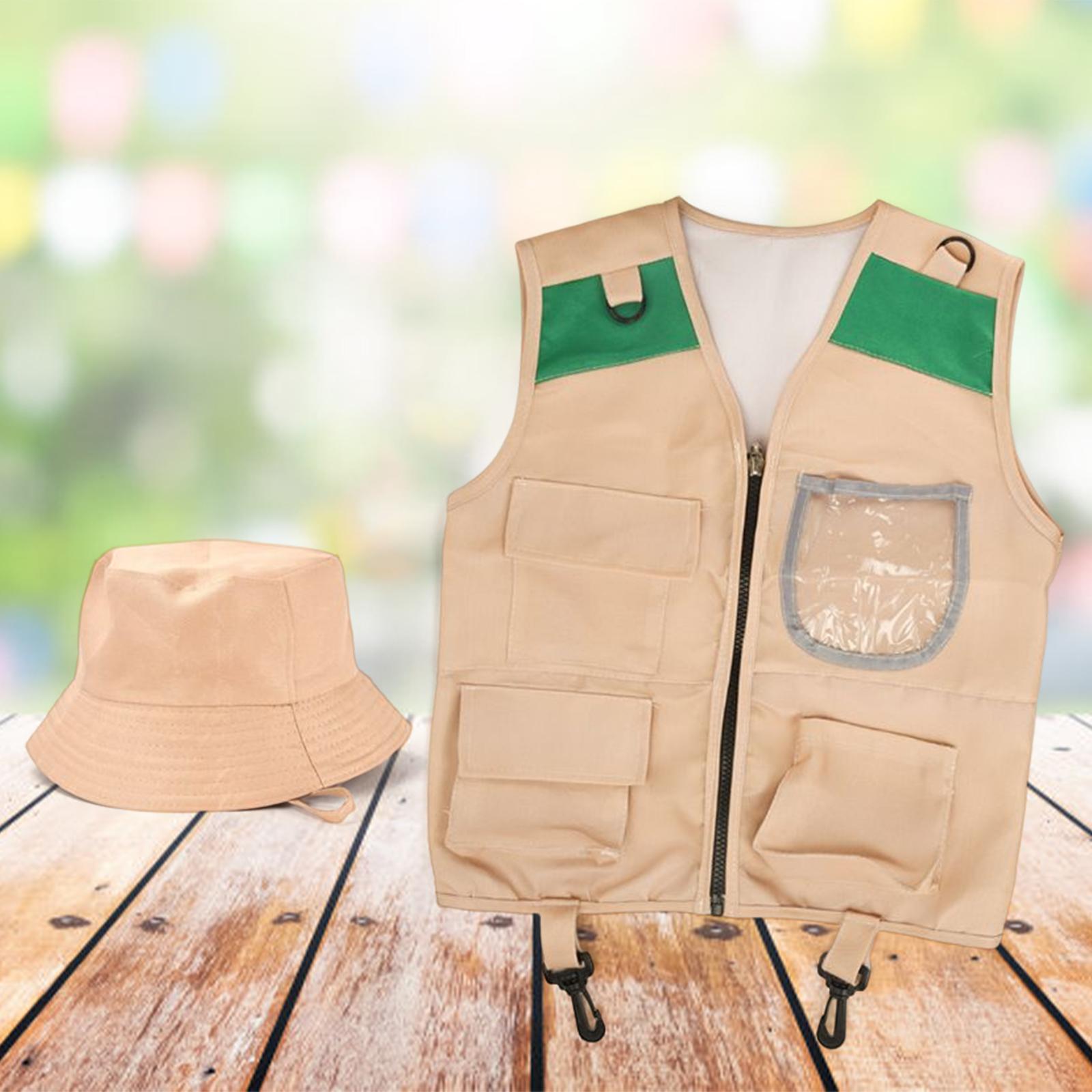 Outdoor Adventure Kids Party - Kids Costume Vest Hat ,Nature Adventures