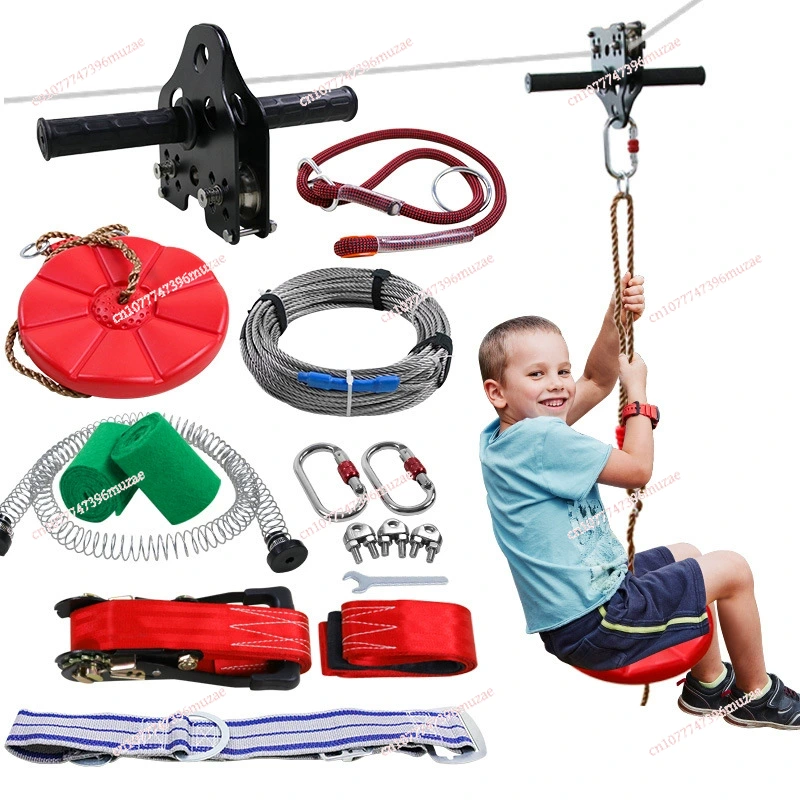 Kids Zipline Kit Steel Cable H - огляд і ціна Outdoor Adventure Ziplines & Waterfall