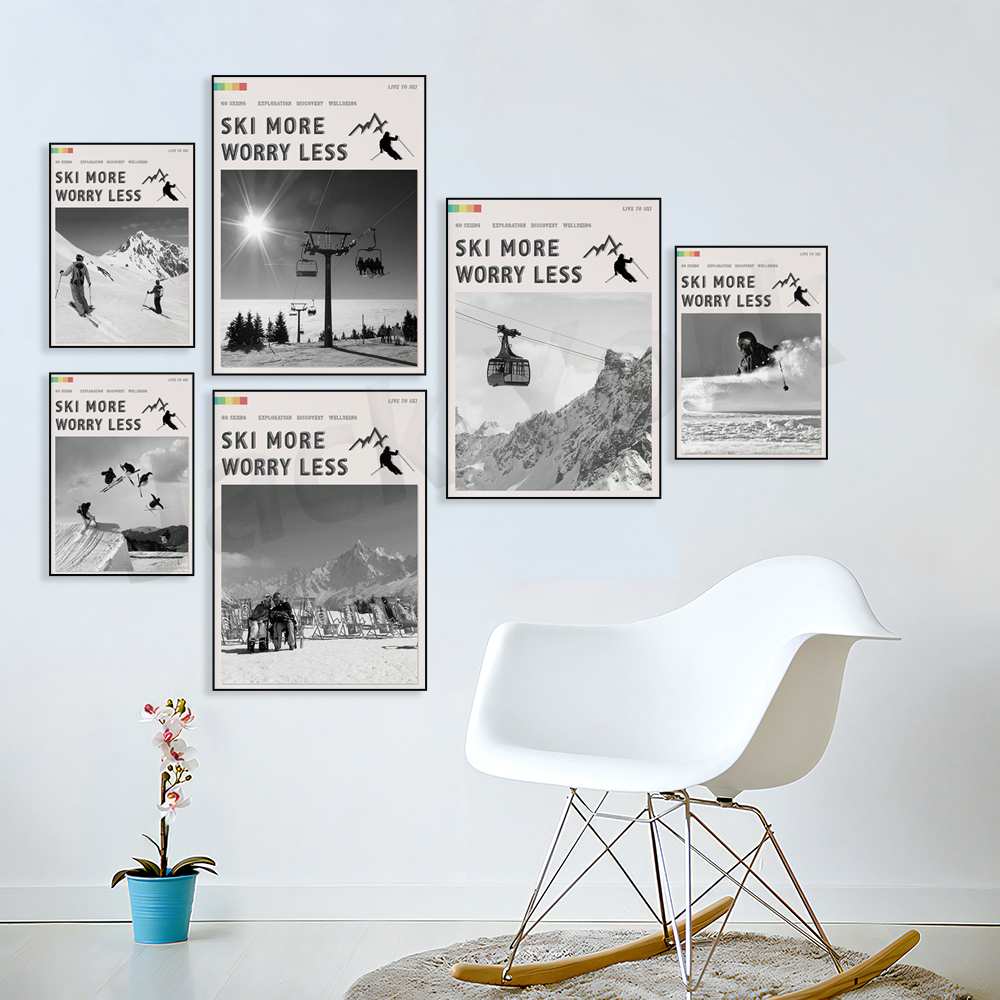 Ski More Worry Less Poster, Sk - огляд і ціна Outdoor Adventure York