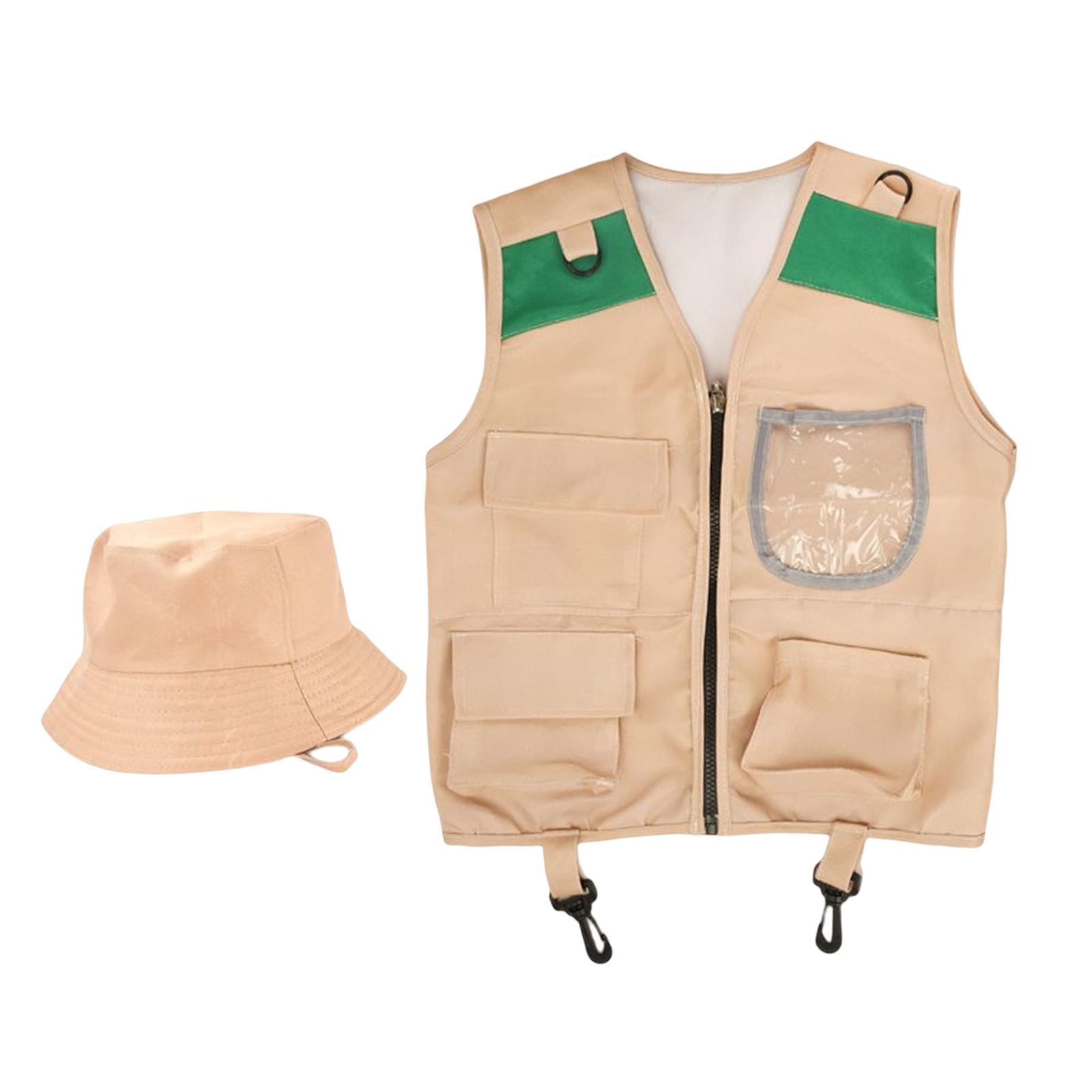 Kids Costume Vest Hat ,Nature  - огляд і ціна Outdoor Adventure Kids Party