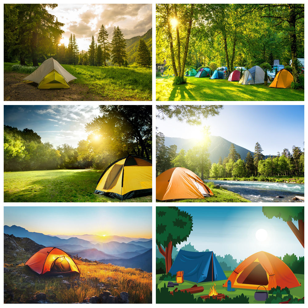 Outdoor Forest Camping Backdro - огляд і ціна Outdoor Adventure Background