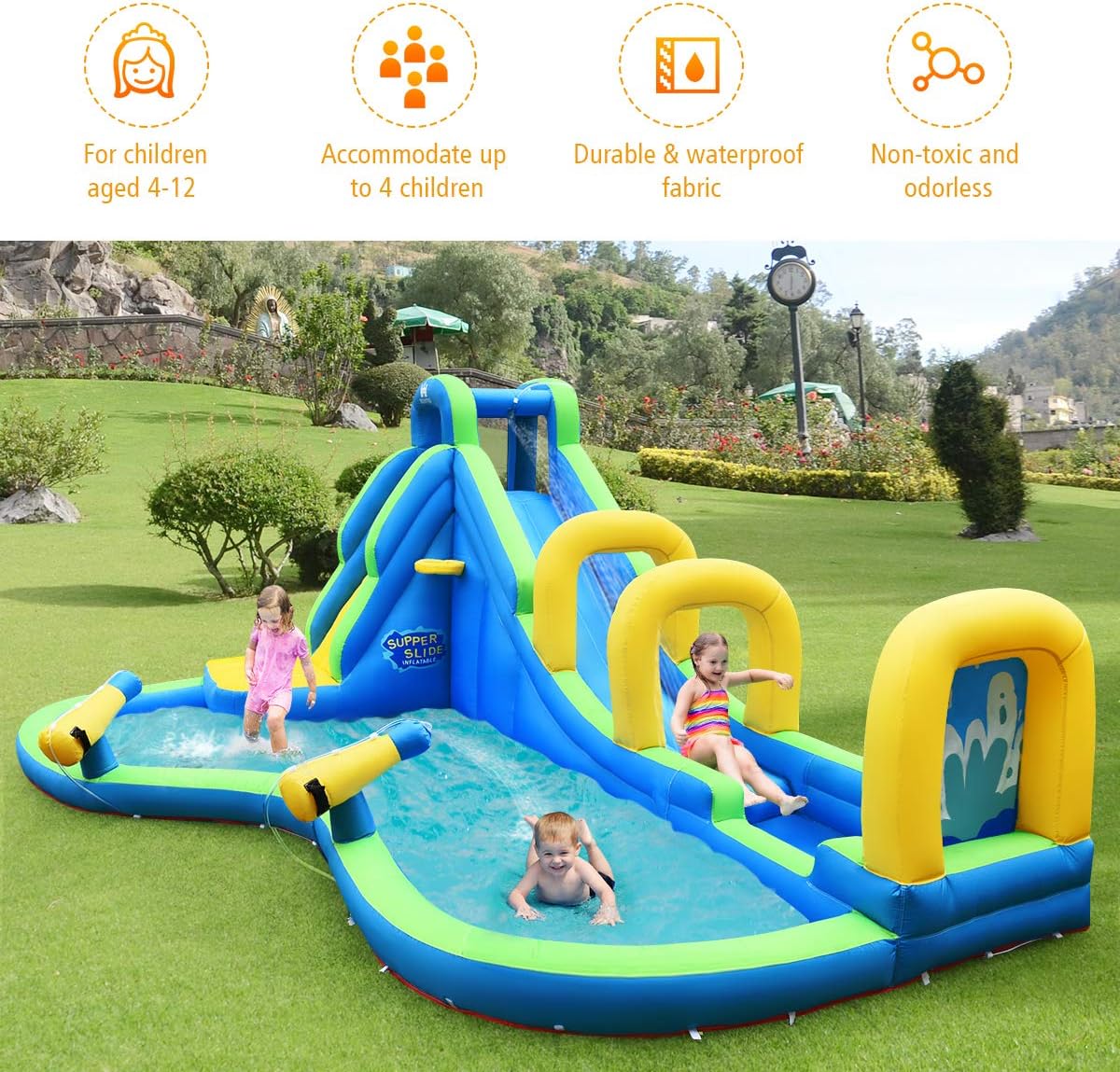Inflatable Water Slide, Advent - огляд і ціна Outdoor Adventure Kids Party
